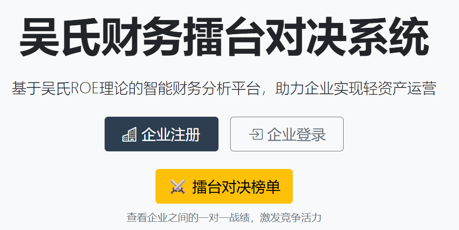 吴氏财务擂台对决系统