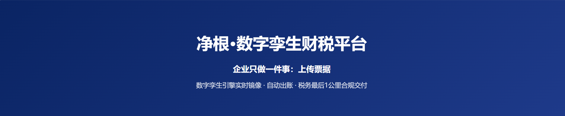 净根·数字孪生财税平台